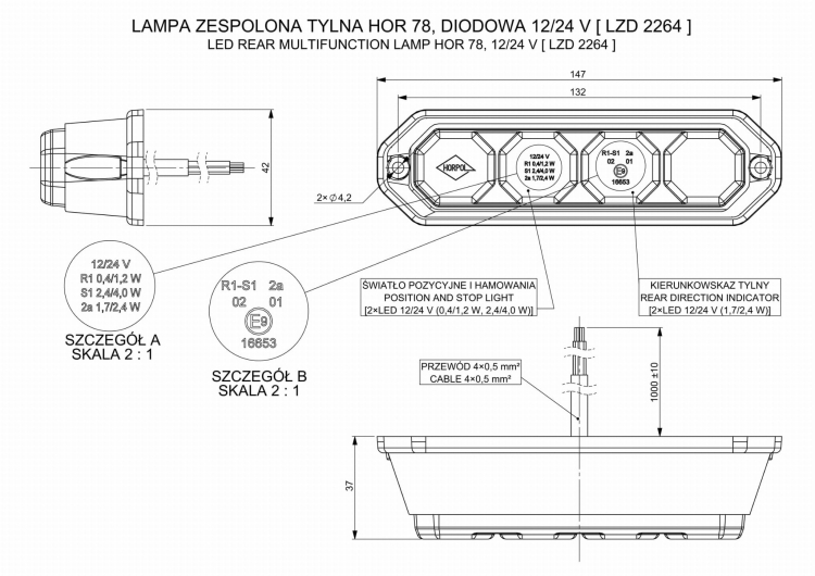 LZD 2264_00_R_L.zesp.tylna HOR 78 diodowa 12_24 V